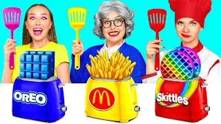 Reto De Cocina Yo vs Abuela | Gadgets Inteligentes vs Hacks de BaRaFun Challenge