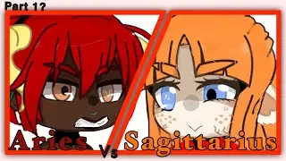 🧨Sagittarius vs Aries 🔥 || zodiac fight || Gacha club ||