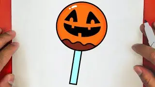 COMMENT DESSINER UN JOLI CAKE POP D'HALLOWEEN, ÉTAPE PAR ÉTAPE, JACK DESSINS