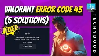 🔧 (5 Solutions) Fix Valorant Error Code 43 | There was an error connecting to the platform Valorant