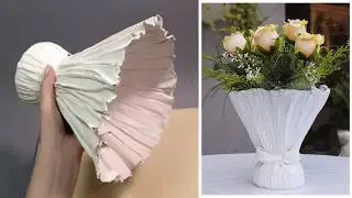 DIY😊They don't believe me when I explain what this vase is made of. Glass jar decor ideas.
