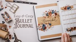 November Simple Floral Bullet Journal Set Up ✨ Plan With Me