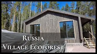 Russia St. Petersburg - Review of a house in the village of ECOFOREST.