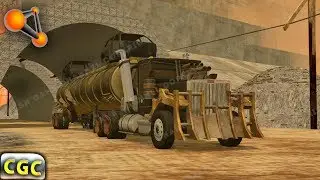 Mad Max Truck crashing driving from rusty world BeamNG Drive