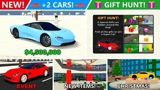 ОБЗОР нового обновления и ПРОХОЖДЕНИЕ ИВЕНТА в Car Dealership Tycoon(роблокс) Новогодние коды!!!