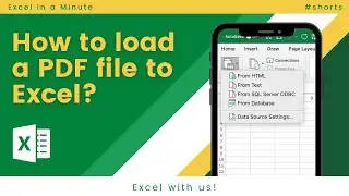 HOW TO LOAD A PDF FILE TO EXCEL 