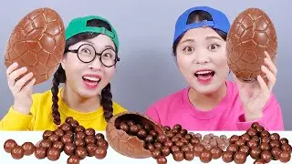 Chocolate Egg Maltesers Dessert Jelly Mukbang DONA