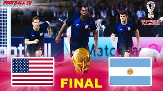 PES 201 - USA vs ARGENTINA - Final FIFA world Cup 2022 - Gameplay