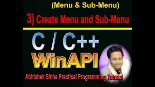 Create Menu and SubMenu in WinAPI in Hindi C,C++|Abhishek Sinha