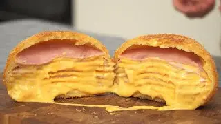 Fried Cheese & Ham Millefeuille