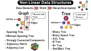 Non Linear Data Structures | Difference between Graph and Tree | Coding With Clicks