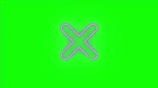 Neon Outlined Cross - Neon Green Screen Pack