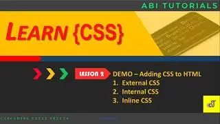 06. DEMO - Adding CSS to a HTML File