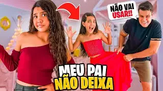 MEU PAI NÃO QUER DEIXAR USAR  *REAGINDO AS ROUPAS NOVAS