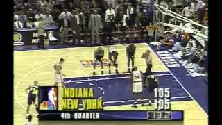 NBA Playoffs 1995: Knicks vs Pacers. Game 1. Final moments