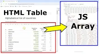 Convert HTML Table to a JavaScript Object or Array