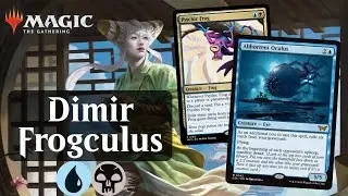 Psychic Frog with Abhorrent Oculus in MTG Arena Timeless