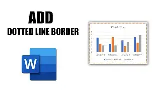 How to add dotted line border to chart area in word