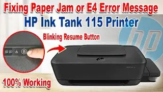 How to remove Paper Jam and Fix false Paper Jam Error l HP Ink Tank 115 Printer.