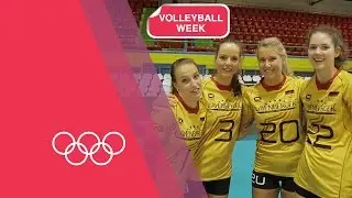 Volleyball Serving Challenge with Germany Womens Team | Volleyball Week