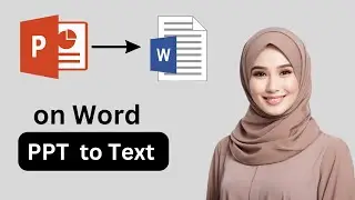 How to convert PPT file to Word txt | Presentation to Text on MS Word