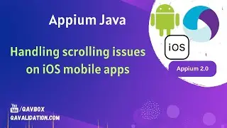 Handling scrolling issue with iOS mobile apps | Appium Java framework