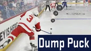 How do you dump the puck in NHL 24?