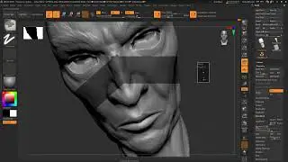 Осваиваю скульплинг в zBrush - моделирование лица персонажа из Dishonored
