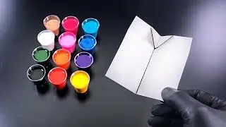 Fluid Art Painting with a Pouring Card