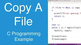 Copy A File | C Programming Example