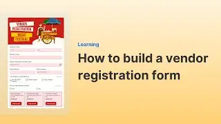 How to build a vendor registration form | 123FormBuilder