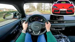 Toyota Supra manual 2023 POV test drive | Acceleration | GR 3.0L 340 hp RWD