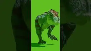 scary T-rex greenscreen