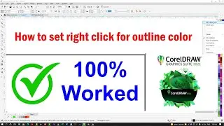 How to Set Right Click for Outline Color in CorelDraw | CorelDraw Version 23 Dark Mode Settings