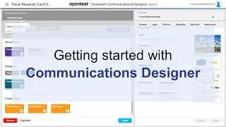 Getting started with Communications Designer | OpenText Exstream