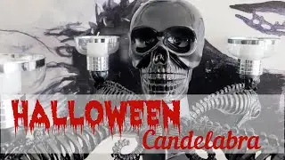 Halloween Candelabra. Make this high end DIY Candelabra with Dollar Tree Supplies.