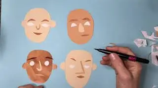 Exploring facial expressions through collage