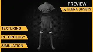 Сет Топ Юбка и Чулки \ Set Skirt Top Stockings Project Marvelous Designer