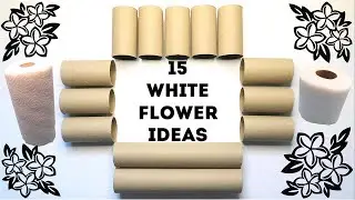 15 Favorite White Flower DIY Designs 🤍 Handmade Home Decor Ideas 🌼 Easy Paper Crafts