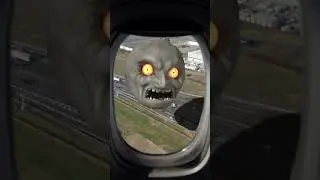 Majora's Mask in the airplane window #shorts