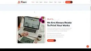 Pinex - Printing Services Company HTML5 Template Printing Template designer