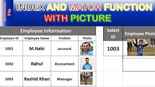 How to use Index match function in excel |index match function in excel |index and  match in excel