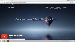 How to create a navigation bar with Creative Hover effect | Design # 2