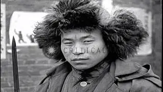 Henry Pu Yi newly appointed Regent of Manchuria at his palace in Changchun in Man...HD Stock Footage