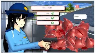 Police Mission • Defeat Robber Bears • Level 1,2,3 • Sakura School Simulator