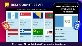Rest Countries API Tutorial | Rest Countries API | JavaScript tutorial for beginners