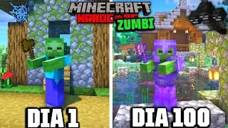 Eu sobrevivi a 100 dias como um ZUMBI no Minecraft Ultra Hardcore