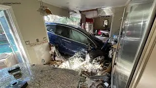 Tesla crashes into back of San Mateo home, police say