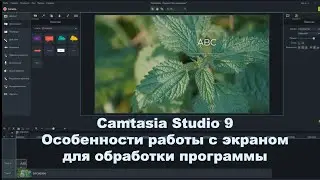 Camtasia Studio 9  Особенности работы с экраном для обработки программы