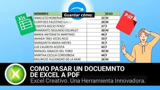 COMO PASAR UN DOCUEMNTO DE EXCEL A PDF